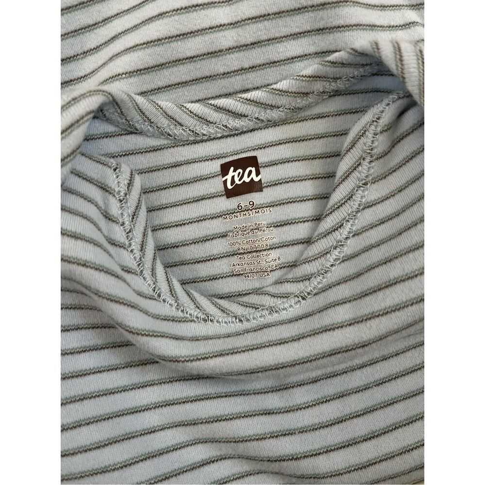 BUY 2 GET 1 FREE NEW Tea Collection Baby 6-9 Months Striped One Piece Bodysuit - Picture 3 of 3